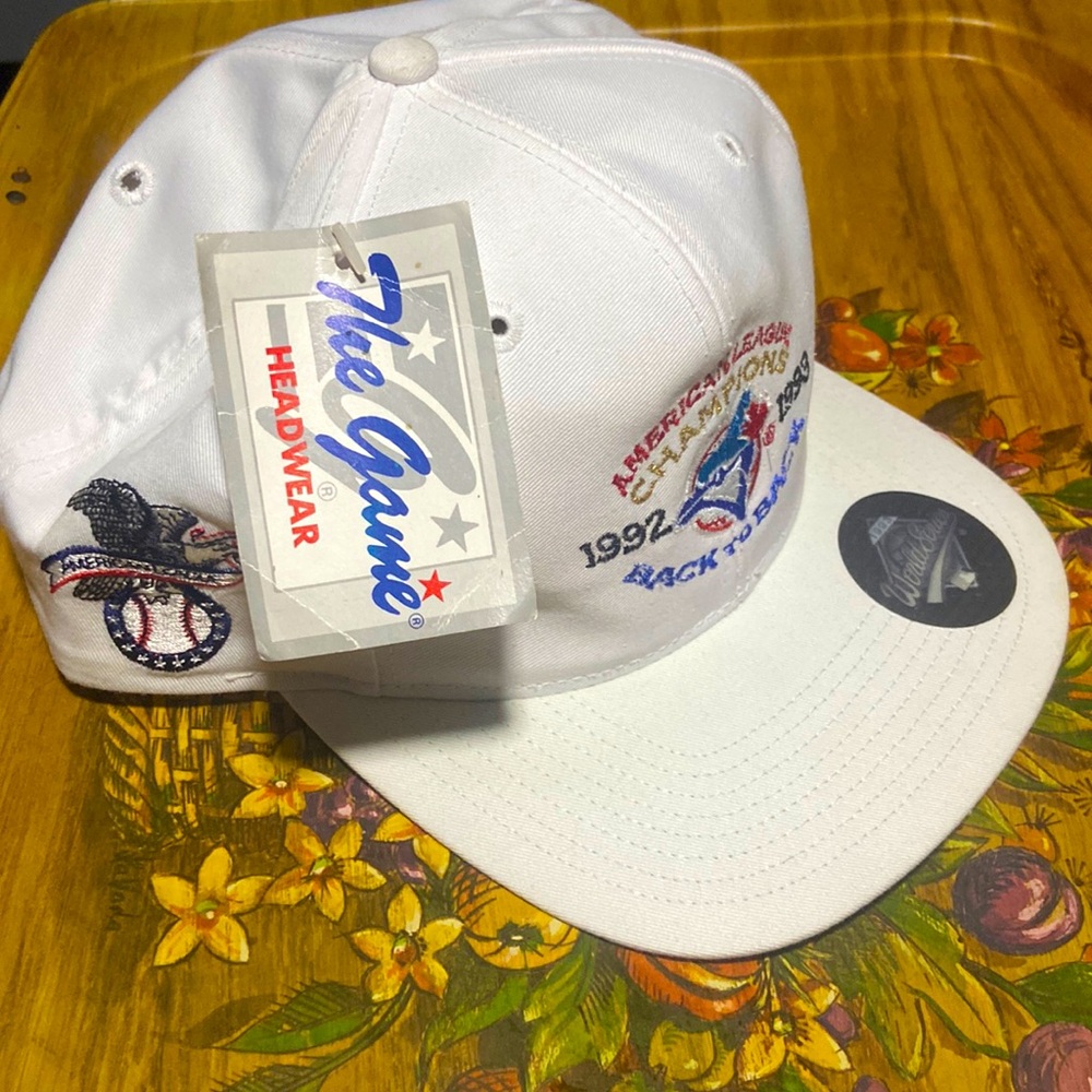 Vintage Toronto blue jays American. League champions hat 1992-1993